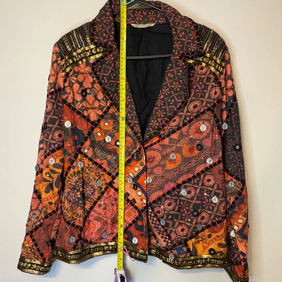 Soft Surroundings Berber Jacket Coin Blazer Womens Multicolor - Picture 12 of 13